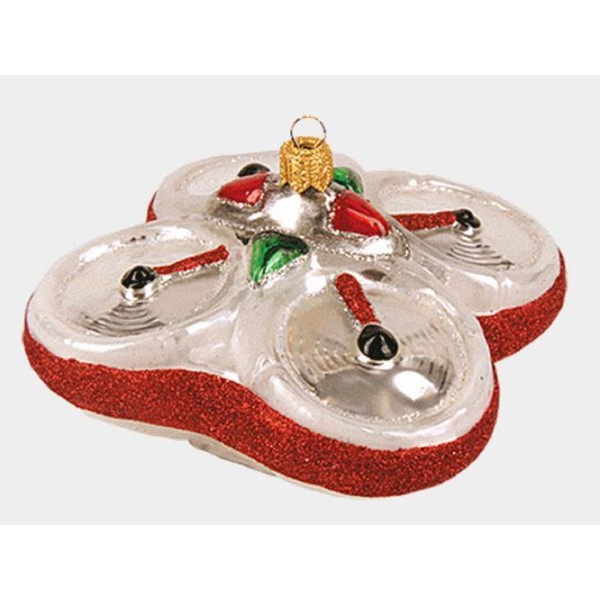 Pinnacle Peak Trading Company Helicopter Drone Aircraft Polish Glass Christmas