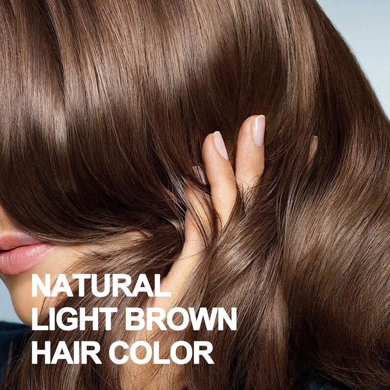 Natural Light Brown Hair Dye Shampoo 3 in 1, Hair