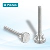 sourcing map M4x30mm Knurled Thumb Screws, 304 Stainless Steel Diamond