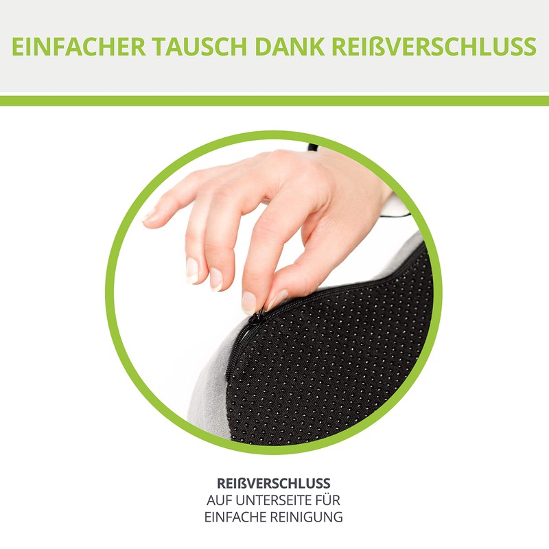 feela.® Orthopaedic Seat Cushion Cover (Silver, Velboa)