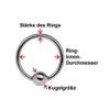 Titanium Ring 1.2 x 6 mm For Lip Piercing With