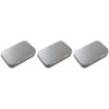 JUVITUS (3 Pack) 3 oz Rectangular Metal Hinge Top Steel