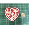 Patch Shop Dongri Heart ALL YOU NEED IS LOVE Embroidery
