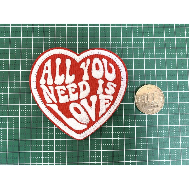 Patch Shop Dongri Heart ALL YOU NEED IS LOVE Embroidery