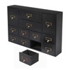 Fetcoi Apothecary Cabinet with 12 Drawers, Library Card Catalog Cabinet
