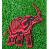 Elephant Black and Red Cartoon Embroidered Iron On Patches Applique