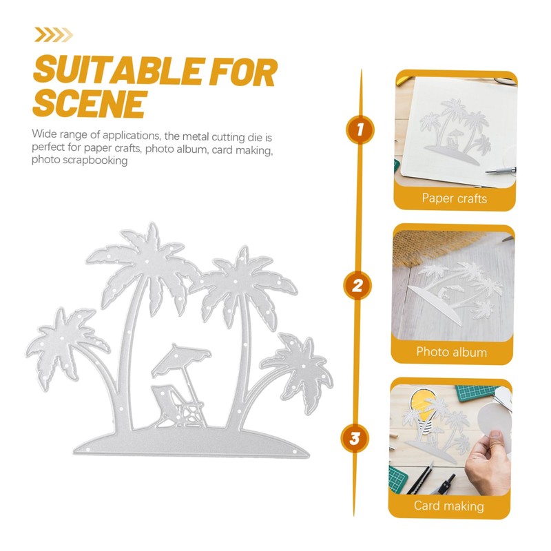 Hohopeti Multi Use Beach Coconut Tree Metal Cutting Die Mold