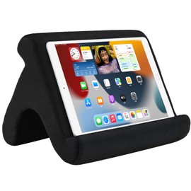 SAMHOUSING Tablet Pillow Stand - 3 Viewing Angles, Compatible with Tablets, Phones & iPad Pro 9.7, 10.5, 12.9 Air Mini 4, Kindle, E-Reader & Books (Black)