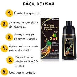 Castaño - 10 PACK Shampoo Tinte Instantaneo Para Cabello Cubre Canas Natural Jengibre 300 ml- Champú Instant Hair Color Para Teñir El Cabello 3 En 1 C