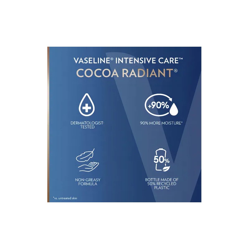 Vaseline Crema Corporal Cocoa Radiant Intensive Care Grande