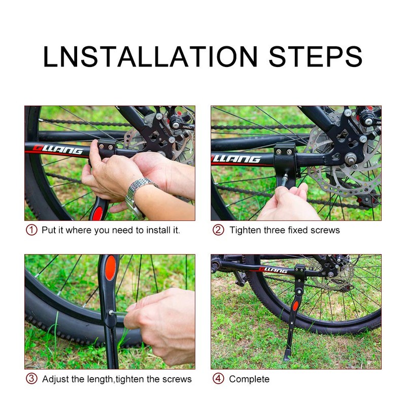 UHACKER Adjustable Bike Kickstand Aluminum Rear Side Bicycle Stand for