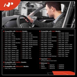 A-Premium - Interruptor multifunción de señal de giro, haz de faros y limpiaparabrisas compatible con Chevy GMC C1500/2500/3500/Suburban, K1500/2500/3500/Suburban, Blazer, Tahoe, Jimmy