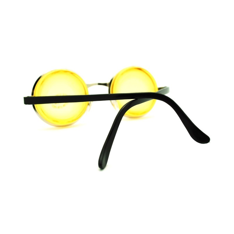 SA106 Thick Bifocal Yellow Lens Round Circle Novelty Glasses