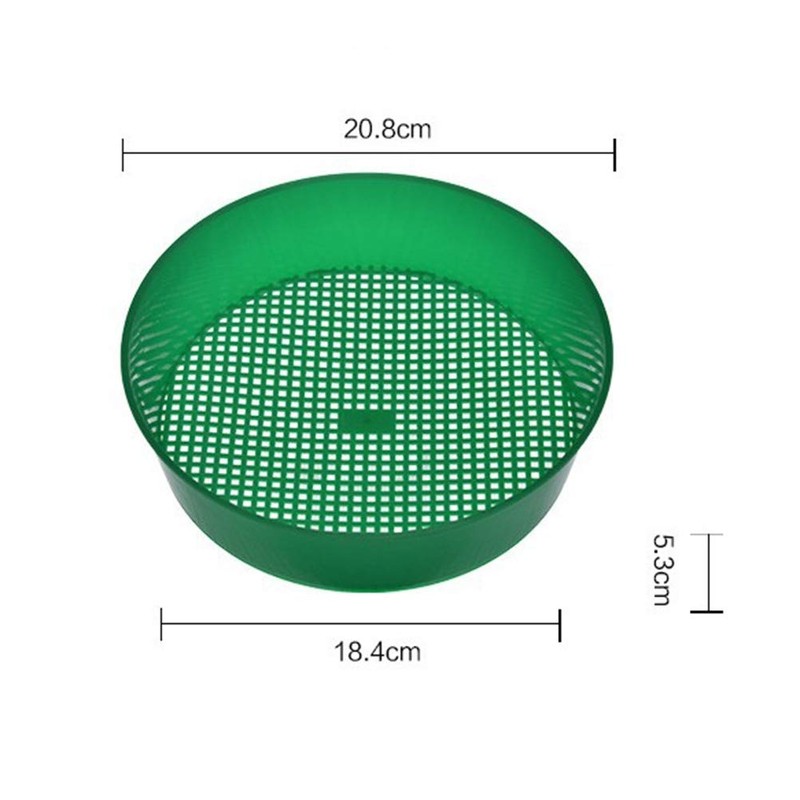 Calayu Plastic Garden Sieve, Earth Sieve Handheld Stone Sand Sieve