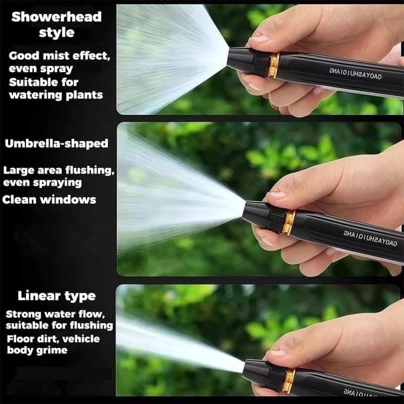 Metal High-Pressure Water Spray Gun Nozzle for Garden Hose