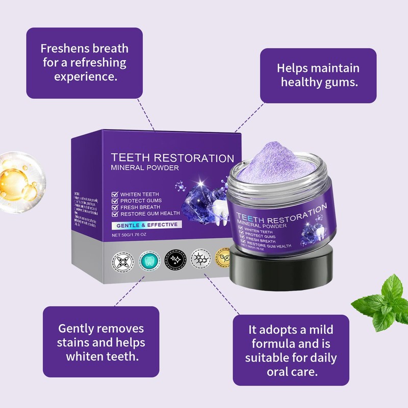 YANINEE 50 g Tooth Powder Against Discolouration, Teeth Whitening
