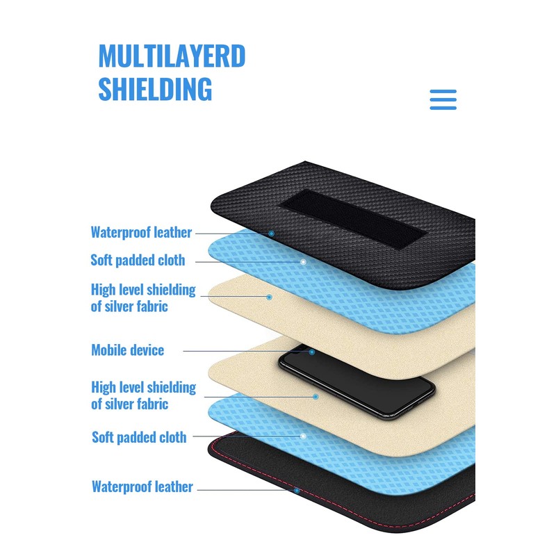 lanpard Keyless Go Protection Car Key Faraday Bag 2X Large