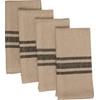 Mill House Stripe Black Napkin, Set of 4, Farmhouse Primitive