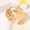 Hammered Cuff Bracelets for Women Gold Silver Chunky Wide Cuff