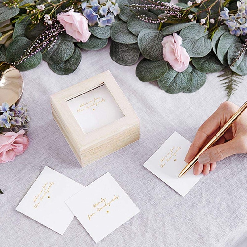 Luck and Luck Advice Guest Book Wooden Box Alternative Weddings