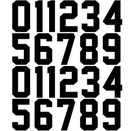 22 Pieces Iron on Numbers T-Shirt Heat Transfer Numbers 0 to 9 Jersey Numbers Soft Iron-on Numbers for Team Uniform Sports T-Shirt Football Basketball Baseball (Black,3 Inch)