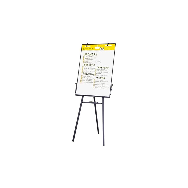 fwipiyo Super Sticky Easel Pad,25 in x 30 in,White,30 Sheets/Pad,4