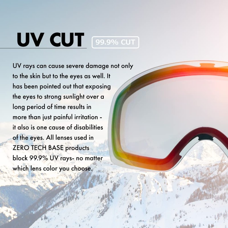 ZERO TECH BASE Replacement Lens compatible with Oakley Snow Goggles