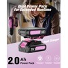 Pink Cordless Drill Set, 20V Max PowerDrill for Women, Lightweight