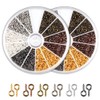 Aipaide Pack of 1200 Small Eye Bolts Metal Eye Screws