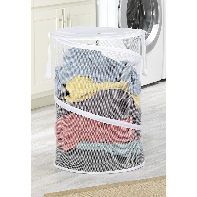 Whitmor 18" Collapsible Laundry Hamper White