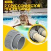 DearChan 2-Pack 2" CPVC Connector with Heater Flange & Nut