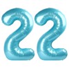 40 Inch Light Blue Number 22 Digital Balloon,Jumbo Mylar Foil