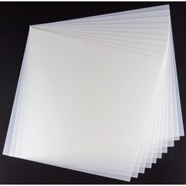 Hojas de Mylar en blanco de 7.5 mil (paquete de 10), hojas de plantillas en blanco de PET translúcidas de 12 x 12 pulgadas, material de plantilla para máquina de cortar, hacer plantillas de aerógrafo, hojas de plástico para manualidades seguras para alim