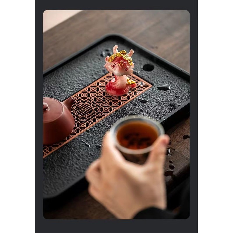 Handcrafted Color-Changing Resin Snake Tea Pet – A Symbol of