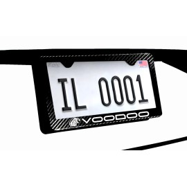 Ghost License Plate Frames Voodoo 5.2L License Plate Frame 100% Carbon Fiber Fits Shelby GT350