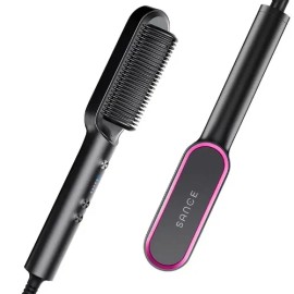 Cepillo Alaciador Electrico Sance Peine Alisador Profesional Rosa 2