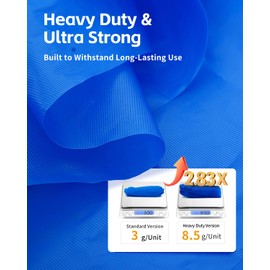 Buself Heavy Duty Disposable Shoe Covers, Extra Large 6.7x17.7 In, Thick 0.3 Oz, Waterproof Non-Slip Booties for Shoes Covers, 100 Pieces Shoe Booties for Indoor/Outdoor Use, One Size Fits All