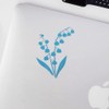 Decal Stickers Of Lily Of The Valley Silhouette 1 (Azure
