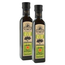 Ellora Farms, Greek Extra Virgin Olive Oil, EU Certified Single Estate PDO, Traceable, Kosher 8.5 oz. Dark Glass Bottles, Pack of 2