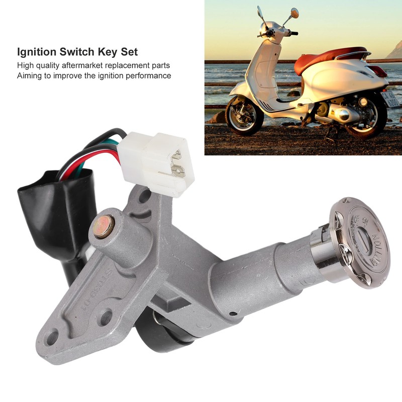 Ignition Switch Key Set 4 Wires Metal Alloy Universal for