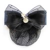 Bowknot Hair Snood Net Barrette Bun Bow Hair Clip Rhinestone