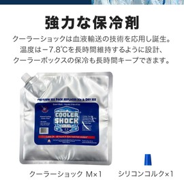 Tsuda Shokai Cooler Shock COOLER SHOCK Ice Pack (Medium Size/Single Item), Long Cold Retention, Strong, Colder Than Ice, 17.96°F (-7.8°C), Reusable, Camping, BBQ, Fishing, Outdoors, Shopping, Cooler