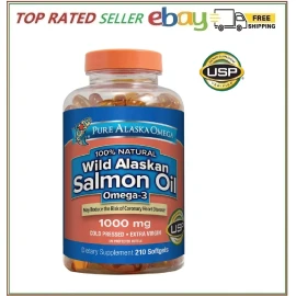 Pure Alaska Omega-3 Wild Alaskan Salmon Oil 1000 mg, 210 Softgels