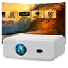 ENUOSUMA 【Spring Glow-Up】Native 1080P Bluetooth Projector,2.4/5G Dual Band WiFi,built-in Speaker,Home