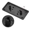 sourcing map Standard Plastic Rectangle Aluminum Extrusion End Cap Black