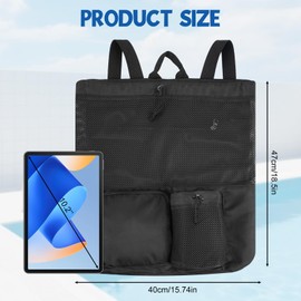 Leikedun Swimming Bag Mesh Drawstring Backpack for Adults Kids, Waterproof Swim Bag with Wet Pocket, Gym Bag for Swimming, Gym, and Beach Travel