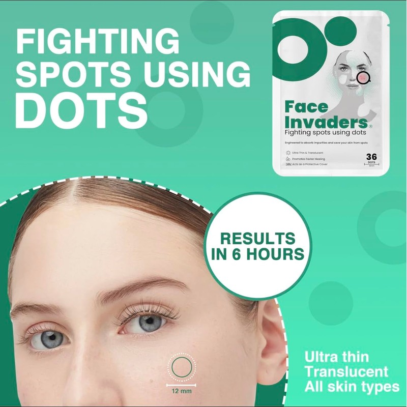 Face Invaders Acne Patches | Pack of 108 Translucent Hydrocolloid