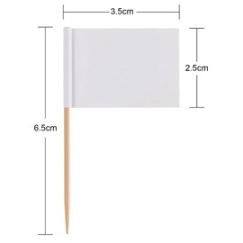 100 PCS Blank Toothpick Flags - Elevate Your Food Presentation Perfect for Party, Cheeseplate, Appetizers, and More!, Cupcake Decoration, Cheese Label, Fruit Salad，Food Tags