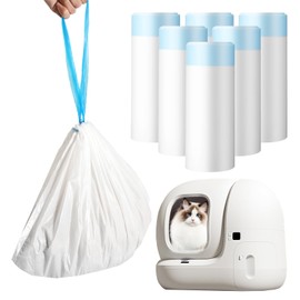 60 Pack Cat Litter Box Liners Bag Compatible with Meowant SC01, MW-SC02, MW-LR01, Drawstring Self Cleaning Heavy Duty Cat Litter Bags Box liners for Automatic-22"×13"