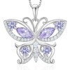 Vesitim Big Butterfly Necklace for Women 925 Sterling Silver Created